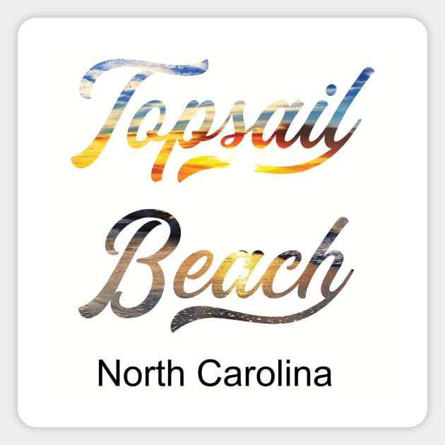 Topsail Beach NC Sticker by CoastalDesignStudios